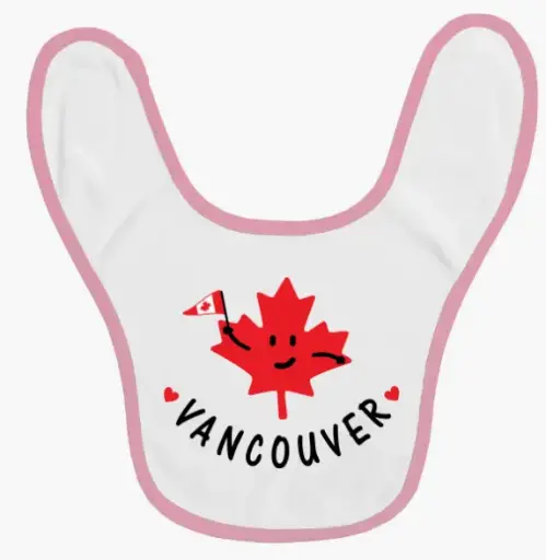 Bib -GGS Maple Leaf - Pink