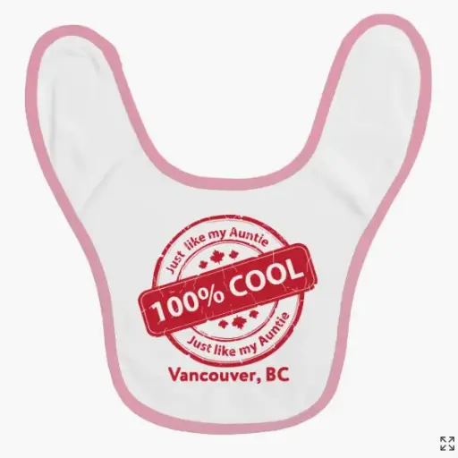 Bib -GGS 100% Cool Auntie - Pink