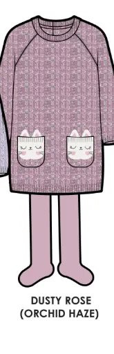 Mid Dress + Tight 2853/1853 - Dusty Rose