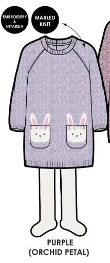 Mid Dress + Tight 2853/1853 - Purple