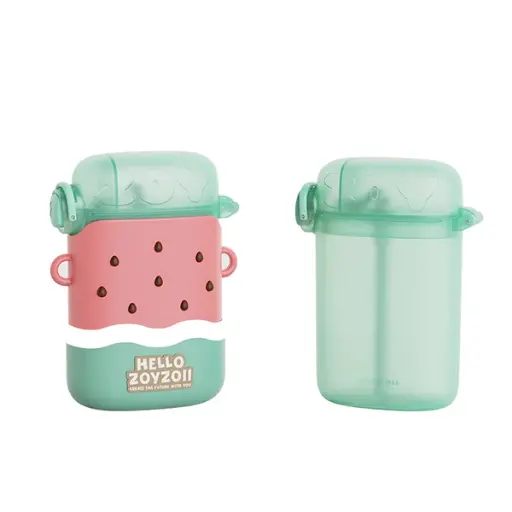 Zoy Zoii Flat Water Bottle 400ml - Watermelon