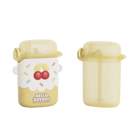 Zoy Zoii Flat Water Bottle 400ml - Cherry