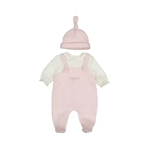 Mayoral Long Bodysuit With Hat  2602 - Baby Rose