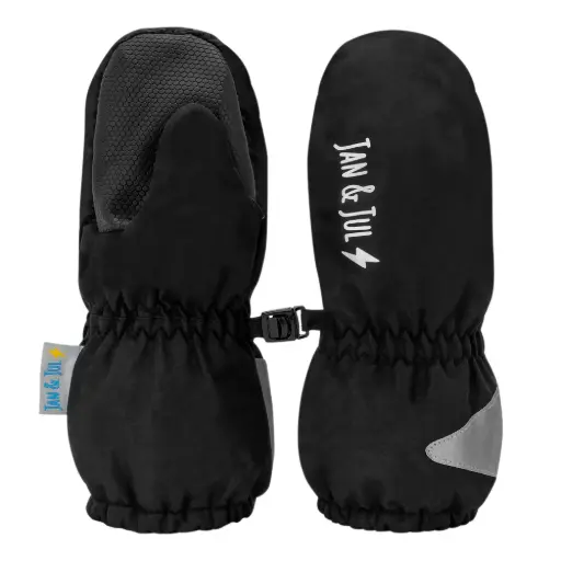 Jan & Jul Cozy-Dry Waterproof Rain Mittens - Black
