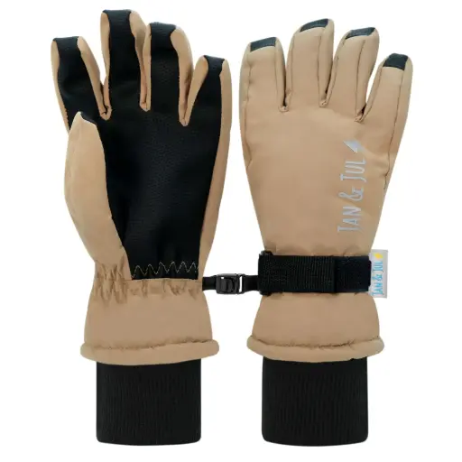 Jan & Jul Kids Waterproof Snow Gloves - Soft Brown