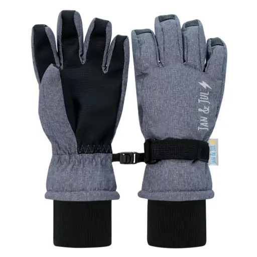 Jan & Jul Kids Waterproof Snow Gloves - Heather Grey