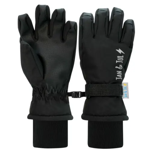 Jan & Jul Kids Waterproof Snow Gloves - Black