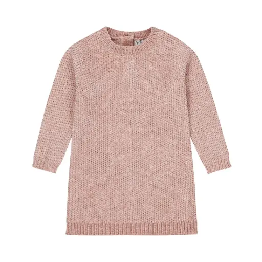 Dirkje Girls' Dress Soft Pink Knitted Chenille