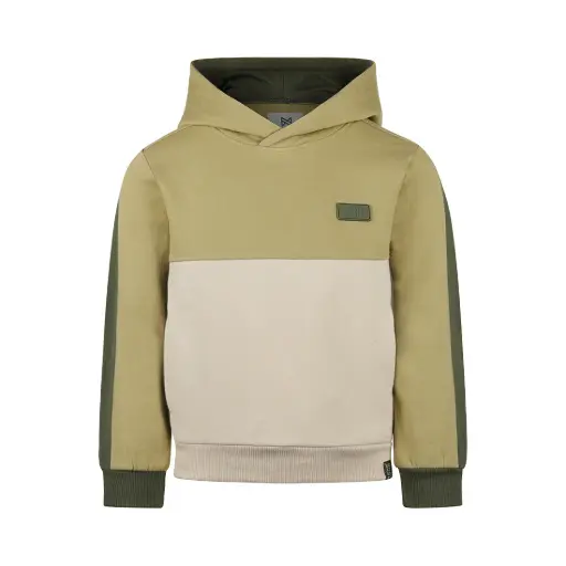 Koko Noko Boys‘ Hoodie In Soft Green With Off-white Hood