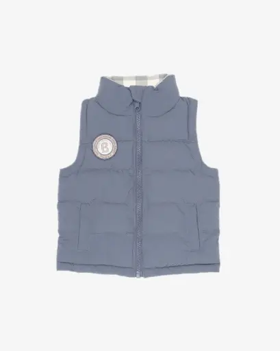 Blara Organic House Winter Puff Vest - Blue