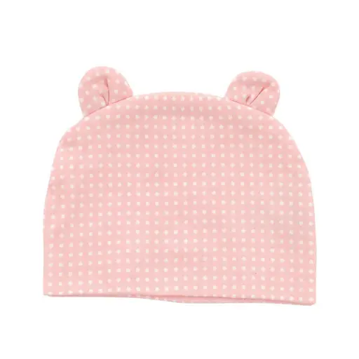 Silkberry Baby Organic Cotton Beanie 8002 (Color: Blush dot)