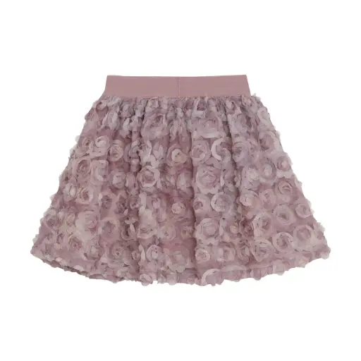 Minymo Skirt W. Mesh Flowers 124139