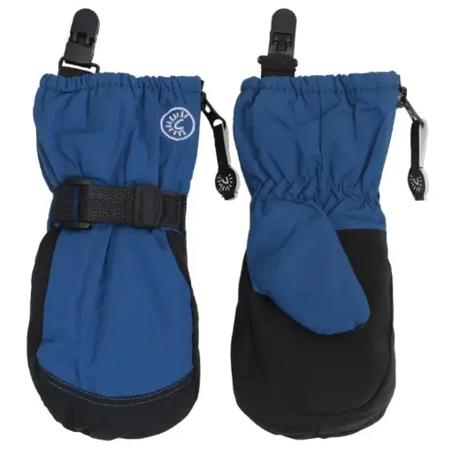 Calikids Mitten With Cuff Clip W0122 - Denim Blue