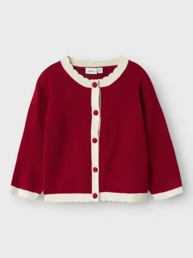 Name It Christmas Knited Cardigan - Red