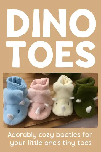 Sherick Fredermen Baby Dinosaur Bootie - Baby Pink