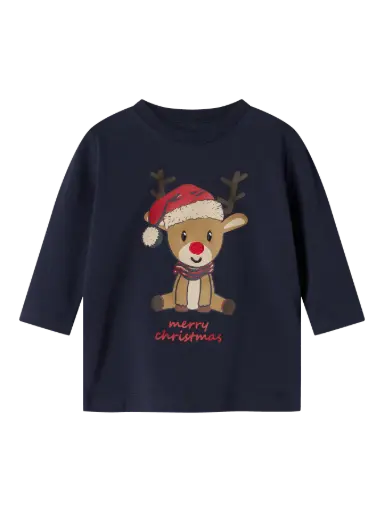 Name It Christmas Long Sleeves Top - Navy Blazer