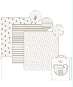 Piccolo - 3PK Muslin Swaddle in Gift Box | 100% Cotton - Beige