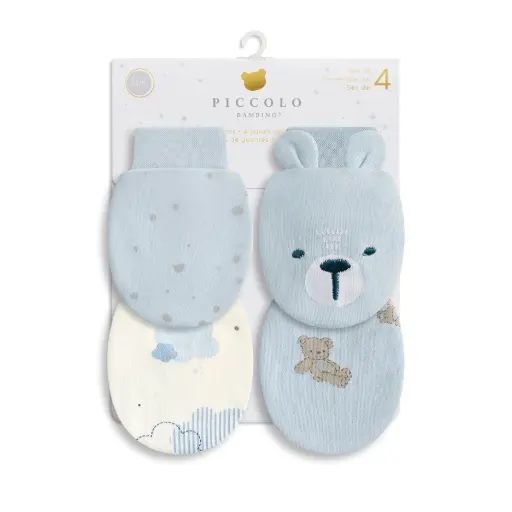 Piccolo 4PR Anti-Scratch Mittens - Blue