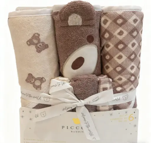 Piccolo - 6 Pack Towel & Washcloth Set - Pink