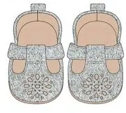 Sherick Fredermen (Gloria) Crystal Laser T-Bar Infant Shoe -  Silver