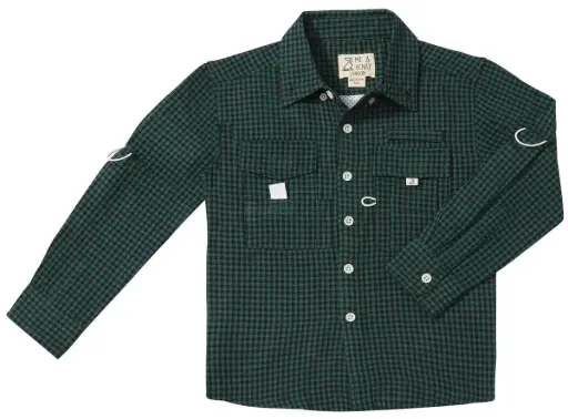 Me & Henry Sawyer Fishing Shirt (HB1692a) - Green
