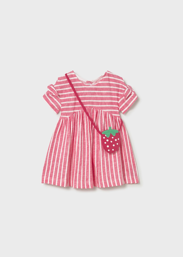 Mayoral Dress With Bag 1919 - Strawberry