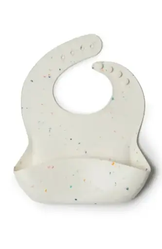 Loulou Lollipop Silicone Bib - Confetti Cream